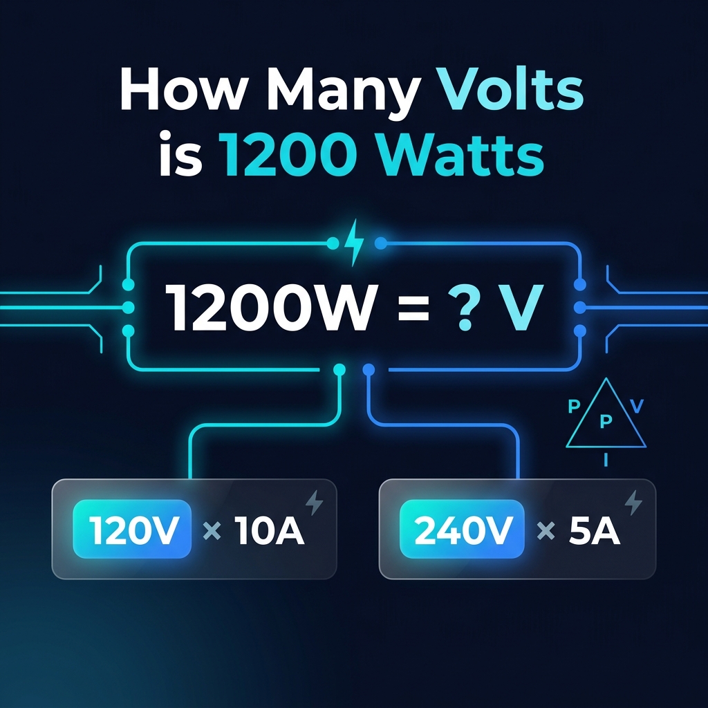 How Many Volts is 1200 Watts? (Solved + Charts)